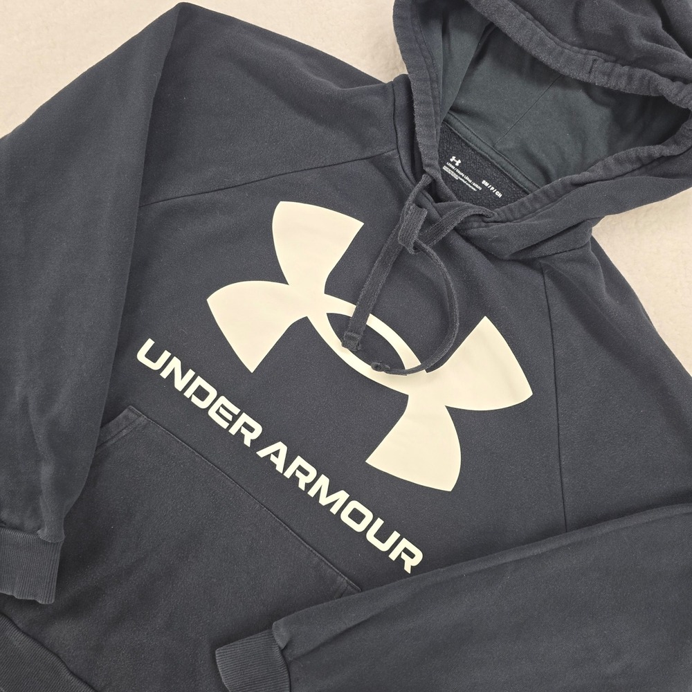 Under Armour Men's Loose Fit Pullover‎ Hoodie Sweatshirt Black Size SM